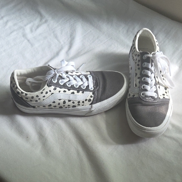 Vans Shoes - Vans Grey and White Polka Dot Sneakers